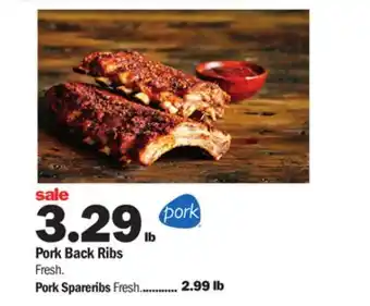 Meijer Pork back ribs offer