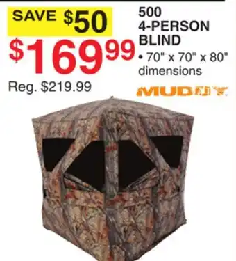 Dunham's Sports Muddy 4-person blind offer