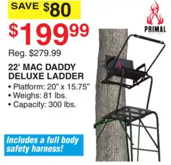 Dunham's Sports Primal 22' mac daddy deluxe ladder offer