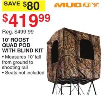Dunham's Sports Muddy 10' roost quad pod with blind kit offer