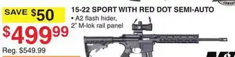 Dunham's Sports M&p 15-22 sport with red dot semi-auto offer