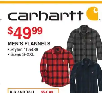 Dunham's Sports Carhartt men's flannels offer