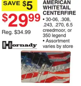 Dunham's Sports Hornady american whitetail centerfire offer
