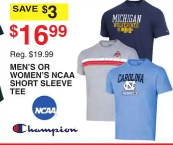 Dunham's Sports Men's or women's ncaa short sleeve tee offer