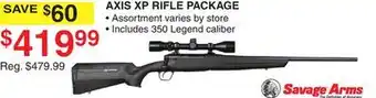 Dunham's Sports Savage arms axis xp rifle package offer