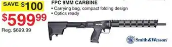 Dunham's Sports Smith & wesson fpc 9mm carbine offer