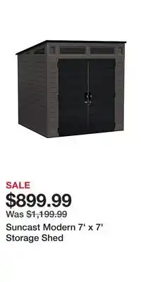 BJ’s Suncast modern 7' x 7' storage shed offer