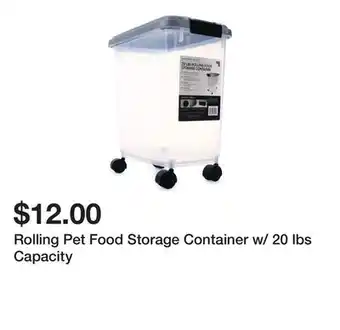 Five Below Rolling pet food storage container w/ 20 lbs capacity offer