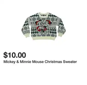 Five Below Mickey & minnie mouse christmas sweater offer