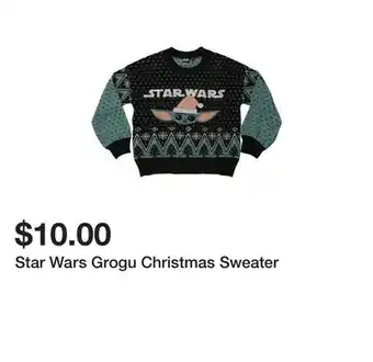 Five Below Star wars grogu christmas sweater offer