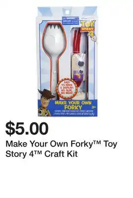 Five Below Make your own forky toy story 4 craft kit offer