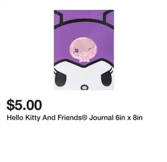 Five Below Hello kitty and friends journal 6in x 8in offer