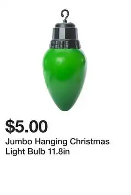 Five Below Jumbo hanging christmas light bulb 11.8in offer