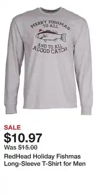 Cabela's Redhead holiday fishmas long-sleeve t-shirt for men offer