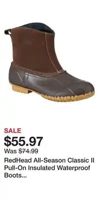 Cabela's Redhead all-season classic ii pull-on insulated waterproof boots for men offer