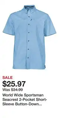 Cabela's World wide sportsman seacrest 2-pocket short-sleeve button-down shirt for men offer
