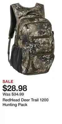 Cabela's Redhead deer trail 1200 hunting pack offer