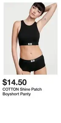 Victoria's Secret Cotton shine patch boyshort panty offer