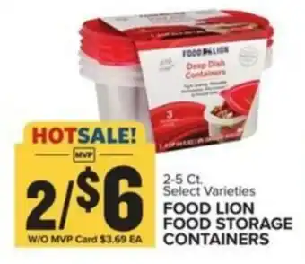 Food Lion FOOD LION FOOD STORAGE CONTAINERS offer