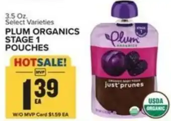 Food Lion PLUM ORGANICS STAGE 1 POUCHES 3.5 oz offer