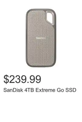 Costco Sandisk 4tb extreme go ssd offer