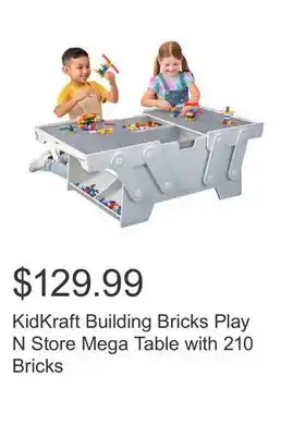 Costco Kidkraft building bricks play n store mega table with 210 bricks offer