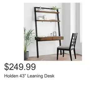 Costco Holden 43 leaning desk offer