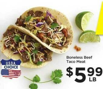 Food 4 Less Boneless Beef Taco Meat offer