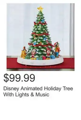 Costco Disney animated holiday tree with lights & music offer