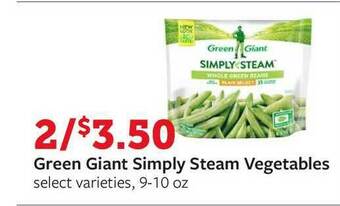 Fareway Green Giant Simply Steam Vegetables offer