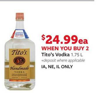 Fareway Tito's Vodka offer