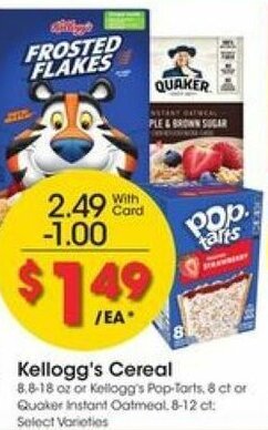 Kroger Kellogg's Cereal offer