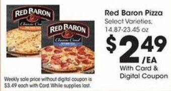 Kroger Red Baron Pizza offer