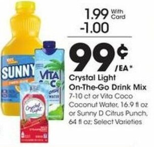 Kroger Crystal Light On The-Go Drink Mix offer