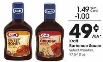 Kroger Kraft Barbecue Sauce 17.5-18 oz offer