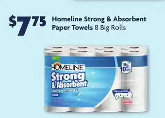 Family Dollar Homeline strong & absorbent paper towels offer