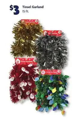 Family Dollar Tinsel garland offer
