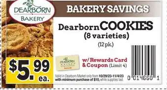 Dearborn Market Dearborn cookies offer