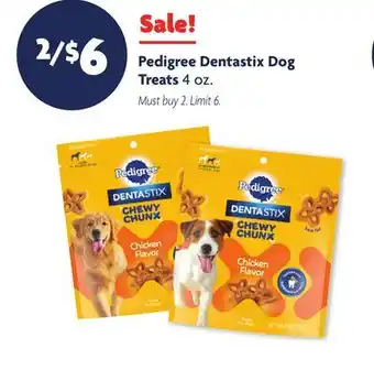 Family Dollar Pedigree dentastix dog treats offer