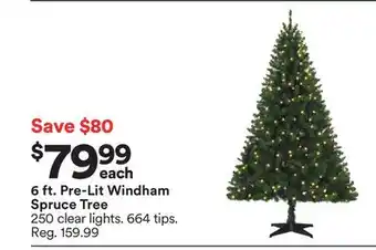 Michaels 6 ft. pre-lit windham spruce tree offer