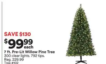 Michaels 7 ft. pre-lit willow pine tree offer