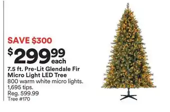 Michaels 7.5 ft. pre-lit glendale fir micro light led tree offer
