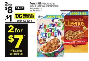 Dollar General General mills cereal offer