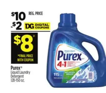 Dollar General Purex liquid laundry detergent offer