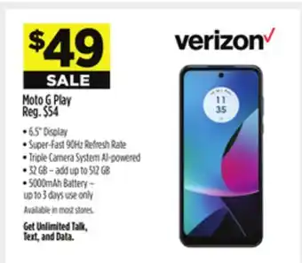 Dollar General Moto g play offer