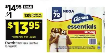 Dollar General Charmin bath tissue essentials offer