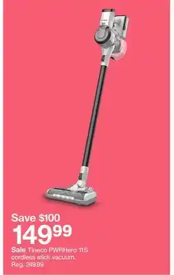 Target Tineco pwrhero 11s cordless stick vacuum offer