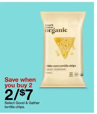Target Select good & gather tortilla chips offer
