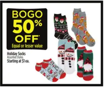 Dollar General Holiday socks offer