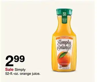 Target Simply - 52 fl. - oz. orange juice offer
